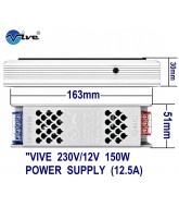 Vive 230V/12V 12.5A 150W Slim Led Power Supply